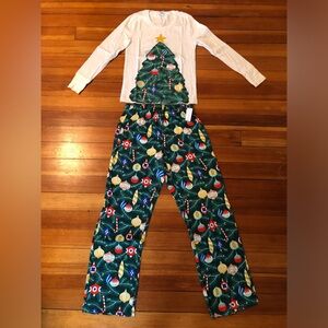 Pajama Set with Christmas Tree Design - Old Navy Women’s XS